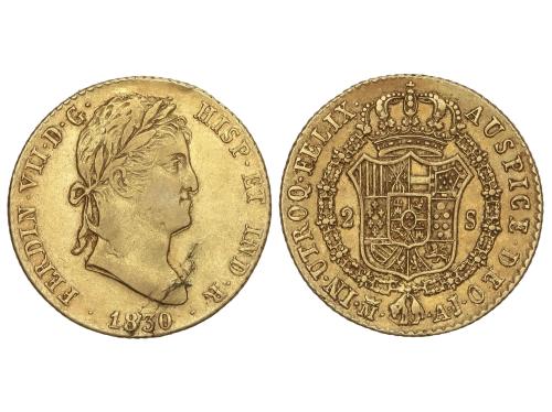 FERNANDO VII. 2 Escudos. 1830. MADRID. A.J. 6,73 grs. (Peque