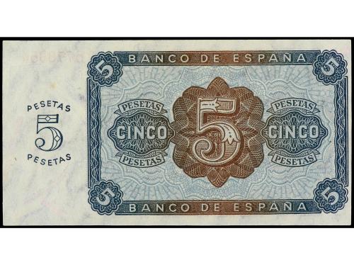 ESTADO ESPAÑOL. 5 Pesetas. 10 Agosto 1938. Serie B. (Margen 