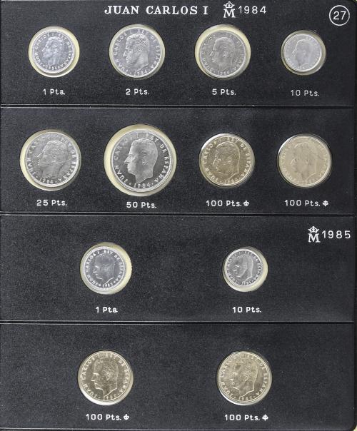 JUAN CARLOS I. Lote 218 monedas 50 Céntimos a 2.000 Pesetas.