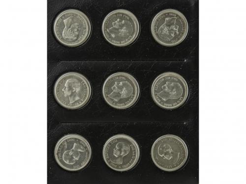 LOTES CENTENARIO. Lote 26 monedas 5 Pesetas. 1870 a 1898. GO
