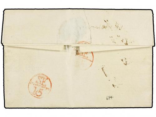 ✉ SAN KITTS-NEVIS. 1789. OLD ROAD to INVERNESS (Scotland).