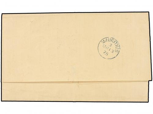 ✉ FRANCIA. Yv. 38 (2), 53, 55. 1875 (Feb. 14). Cover from M