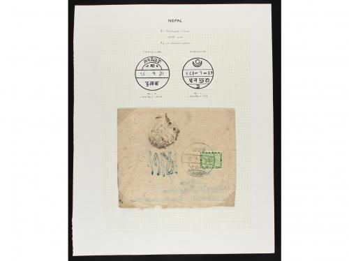 ✉ NEPAL. 1907-41. Ten covers with 4 pies stamps from the 19