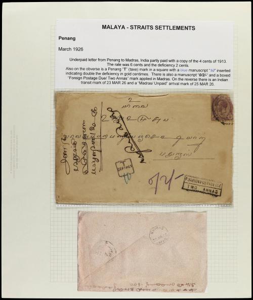 ✉ STRAITS SETTLEMENTS. 1900-1940. MALAYA. Collection on 42