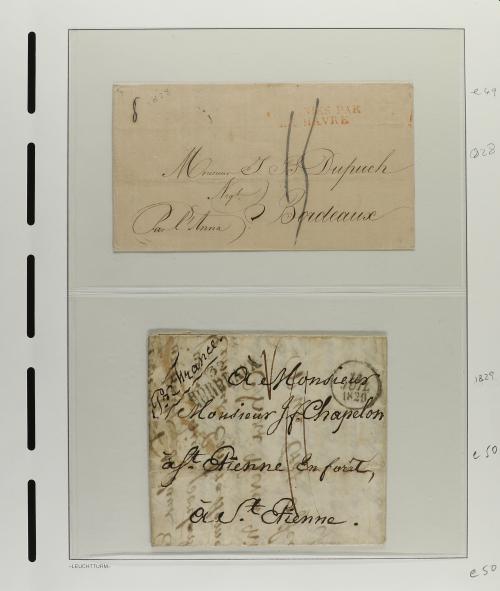 ✉ MAURICIO. 1793-1860. Group of 30 covers French and Britis