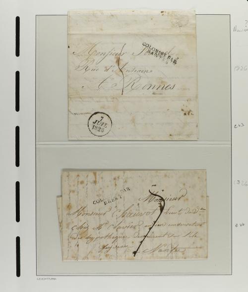 ✉ MAURICIO. 1793-1860. Group of 30 covers French and Britis