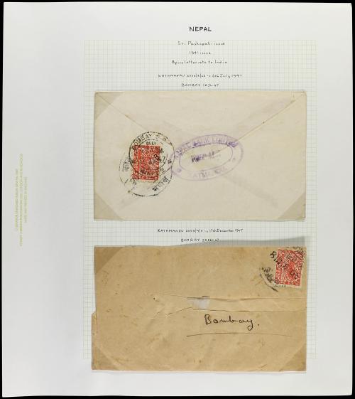 ✉ NEPAL. 1910-1940. Collection with 100 covers from SIVA MA