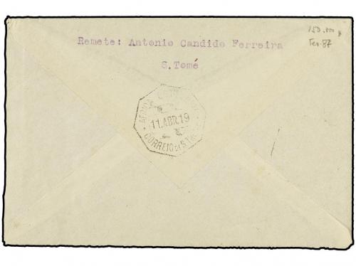 ✉ 1919. ST. THOME correo interior. 2 1/2 c. s. 15 cts. cast