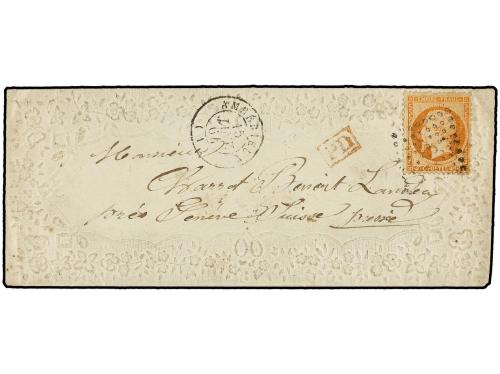 ✉ FRANCIA. Yv. 23. 1864. AMBERIEU a LANDECY (Suiza). 40 cts.