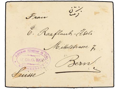 ✉ IRAN. Sc. 422 (2), 423, 424 (3). 1906. TEHERAN to SWITZERL