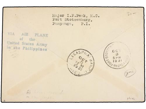 ✉ FILIPINAS. 1931 (3 Octubre). AIR MAIL. STOTSENBURG a STOTS
