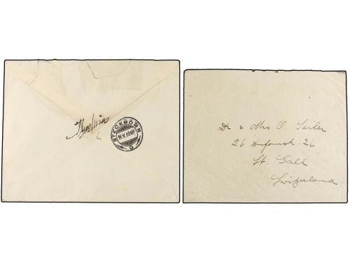 ✉ IRAN. 1913-21. Two covers to SWITZERLAND franked wtih 1 ch