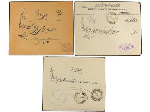 ✉ IRAN. 1921. Three covers, nice frankings.