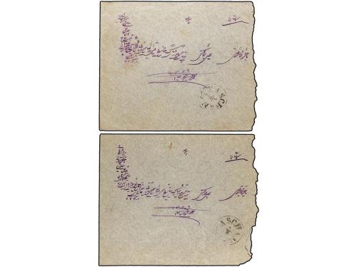 ✉ IRAN. Sc. 482 (6). 1911. RESCHT to KASCHAN. Two covers fra