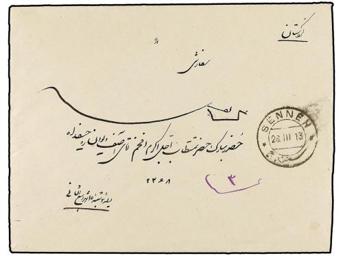 ✉ IRAN. Sc. 482, 487, 493. 1913. GHERVEH to SENNEH. 2 ch., 9
