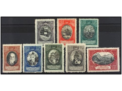 ** LIECHTENSTEIN. Mi. 53/60. 1921. COMPLETE set, never hinge