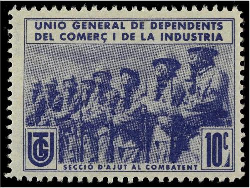 * ESPAÑA GUERRA CIVIL. U.G.T. Serie completa de diez sellos 