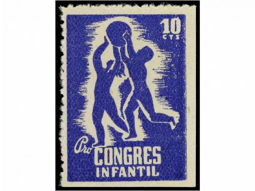 * ESPAÑA GUERRA CIVIL. P.C.E. Serie de cinco sellos de 10 ct