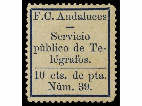 * ESPAÑA: TELEGRAFOS PARTICULARES. Ed. 6/7. FERROCARRILES AN