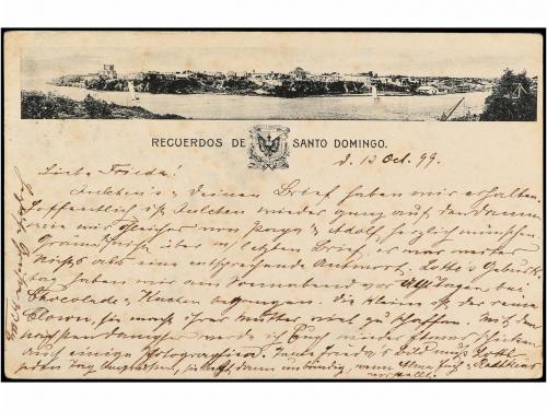 ✉ REPUBLICA DOMINICANA. Sc. 102. 1899. Dos tarjetas postales