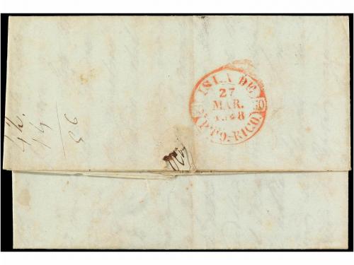 ✉ PUERTO RICO. 1848. PONCE a MATARÓ (Barcelona). Carta compl