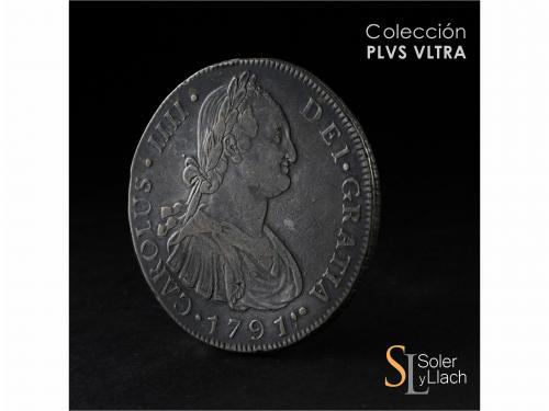 CARLOS IV. 8 Reales. 1791. GUATEMALA. M. 26,86 grs. (Pequeño
