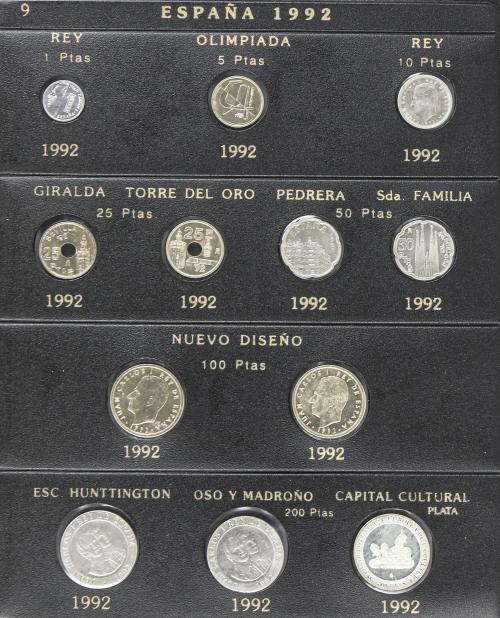 JUAN CARLOS I. Lote 207 monedas. Pequeña colección de moneda