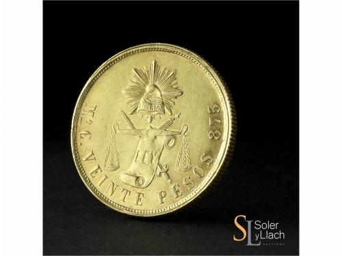 MÉXICO. 20 Pesos. 1870. CIUDAD DE MEXICO. C. 33,82 grs. AU. 