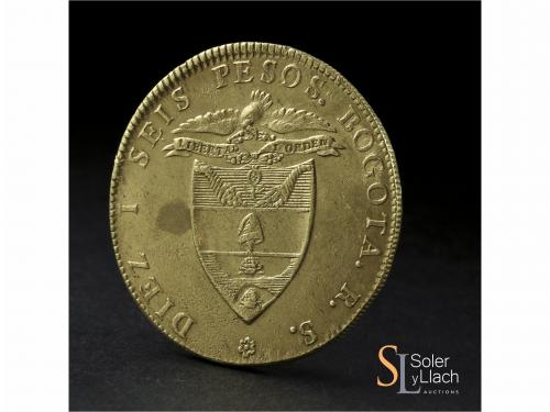 COLOMBIA. 16 Pesos. 1841. ´ REPUBLICA DE NUEVA GRANADA. BOGO