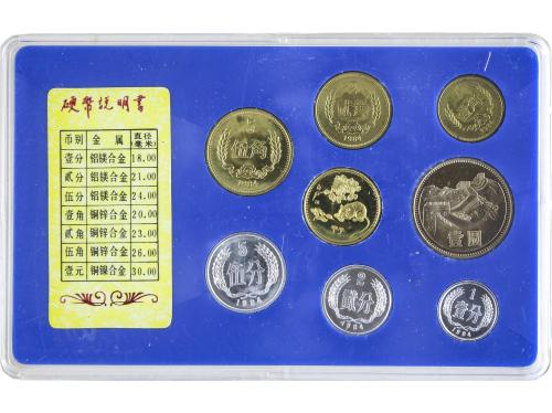 CHINA. Set 7 monedas 1, 2, 5 Fen, 1, 2, 5 Jiao, 1 Yuan y 1