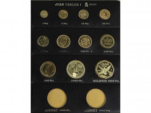 JUAN CARLOS I. Lote 215 monedas. 1975 a 1998. Restos final d