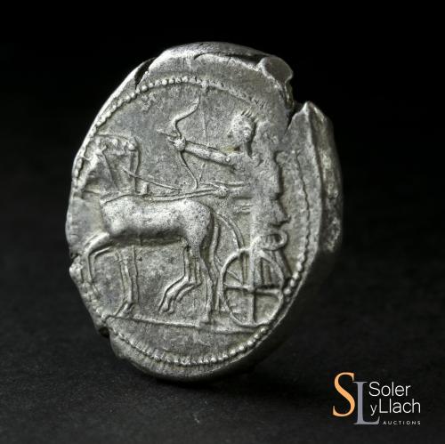 MONEDAS GRIEGAS. Tetradracma. 450-440 a.C. SELINOUS. SICILIA