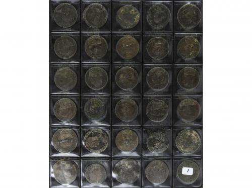 LOTES y COLECCIONES. Lote 176 monedas de cobre. Diferentes p