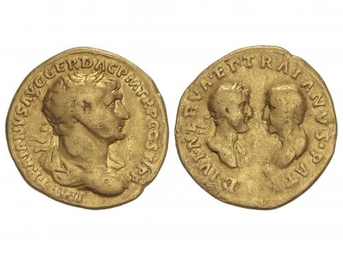 IMPERIO ROMANO. Áureo. 112-117 d.C. TRAJANO,  TRAJANO PADRE 