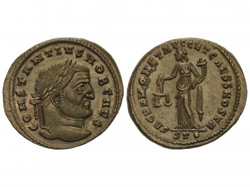 IMPERIO ROMANO. Follis. 300-303 d.C. CONSTANCIO CLORO. TICIN