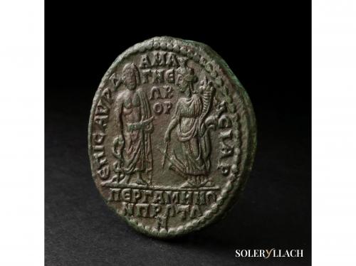 IMPERIO ROMANO. Medallón. 253-260 d.C. VALERIANO I. PÉRGAMO.