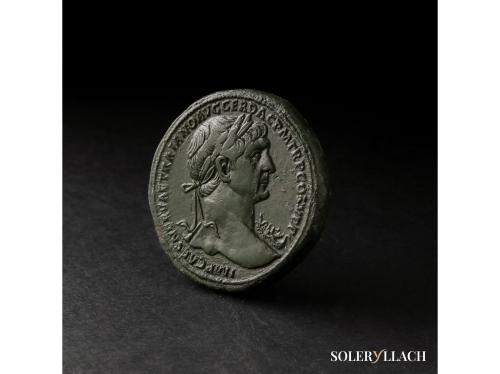 IMPERIO ROMANO. Sestercio. 108-110 d.C. TRAJANO. Anv.: IMP. 
