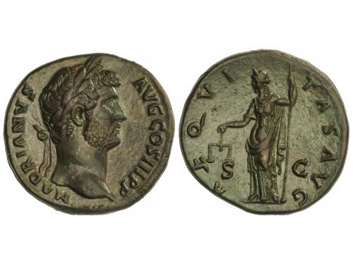 IMPERIO ROMANO. Sestercio. 128-138 d.C. ADRIANO. Anv.: HADRI