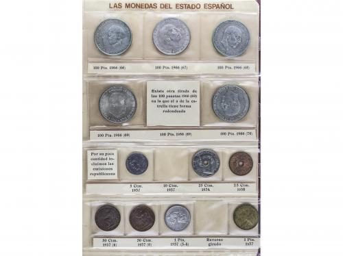 ESTADO ESPAÑOL. Interesante colección de monedas del Estado 