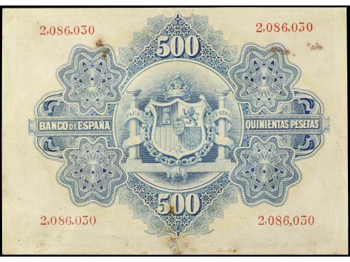 BANCO DE ESPAÑA. 500 Pesetas. 28 Enero 1907. (Reparaciones y