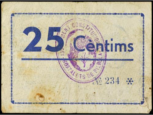 CATALUNYA. 25 Cèntims. 17 Maig 1937. Aj. d´HOSTALETS DE PIER