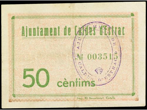 CATALUNYA. 50 Cèntims. 24 Juny 1937. Aj. de CALDES D´ ESTRAC