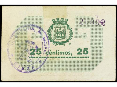MURCIA. 25 Céntimos. 1937. Ay. de CIEZA (Murcia). (Manchitas