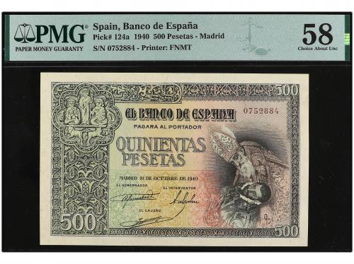 ESTADO ESPAÑOL. Lote 2 billetes 500 Pesetas. 21 Octubre 1940