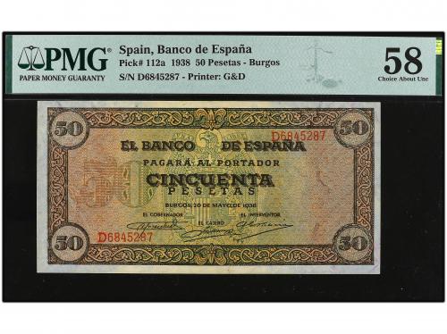 ESTADO ESPAÑOL. Lote 2 billetes 50 Pesetas. 20 Mayo 1938. Pr