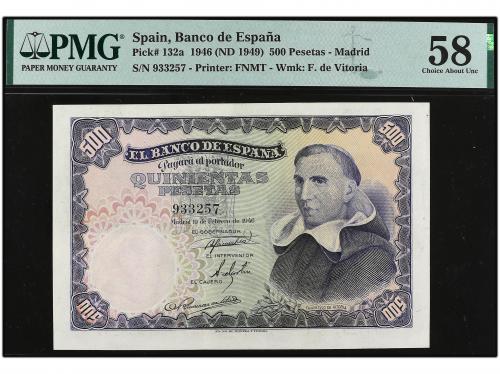 ESTADO ESPAÑOL. Lote 2 billetes 500 pesetas. 19 Febrero 1946