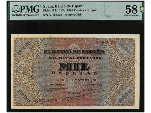 ESTADO ESPAÑOL. Lote 2 billetes 1.000 Pesetas. 20 Mayo 1938.