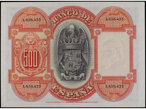 GUERRA CIVIL, ZONA REPUBLICANA. 500 Pesetas. 24 Julio 1927. 