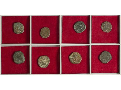 LOTES y COLECCIONES. Lote 8 monedas 5 Cornados. FELIPE III, 