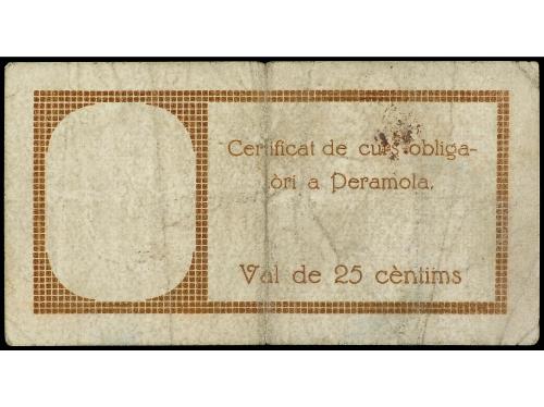 CATALUNYA. 25 Cèntims. Març 1937. Aj. de PERAMOLA. (Algo suc